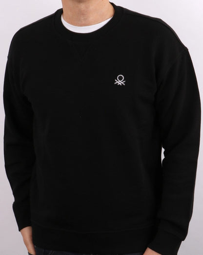 Benetton Logo Sweatshirt Schwarz