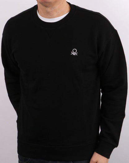 Benetton Logo Sweatshirt Schwarz