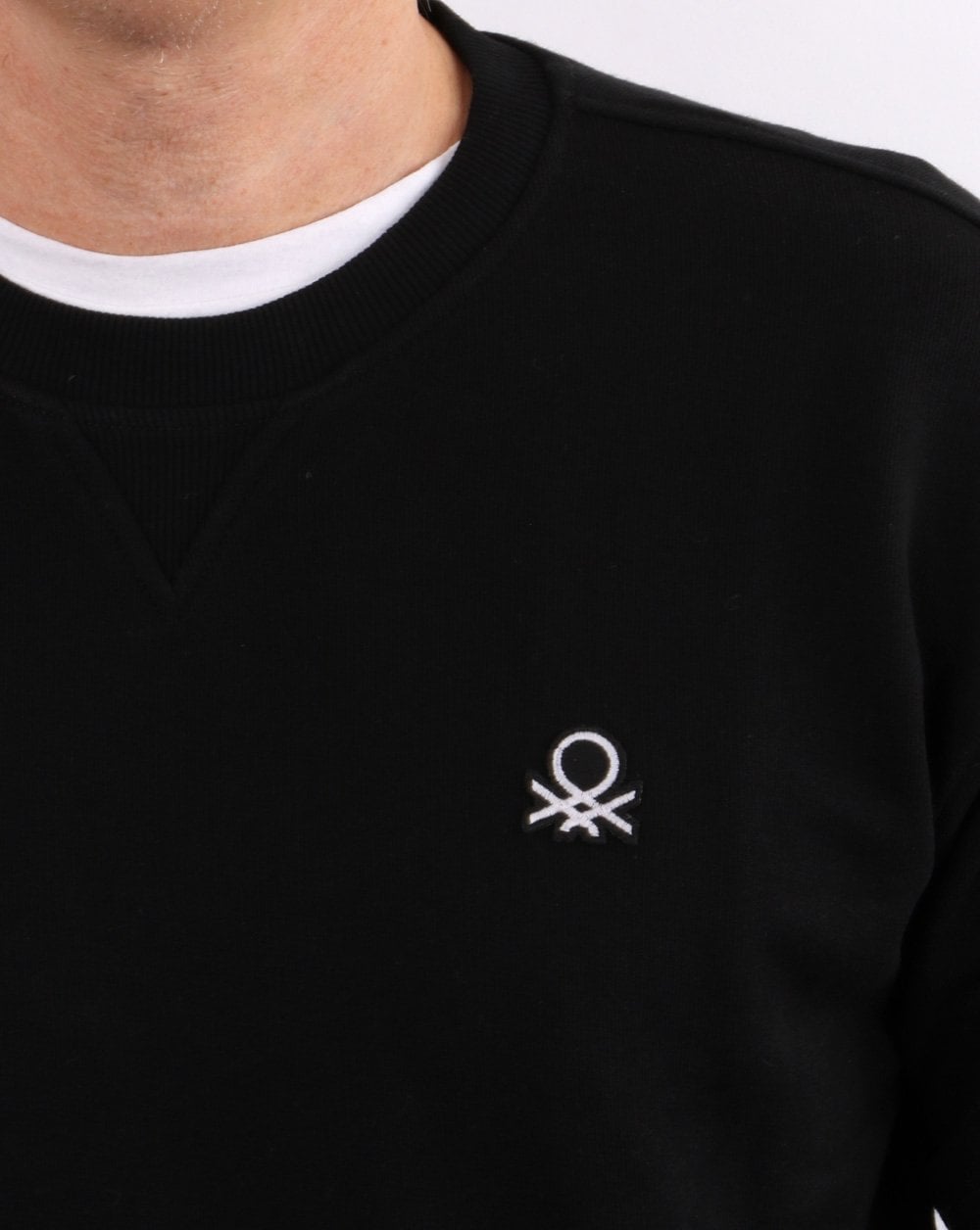Benetton Logo Sweatshirt Schwarz