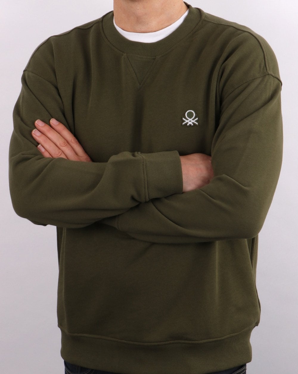 Benetton  Logo Sweatshirt Khaki
