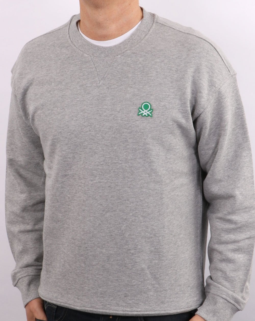 Benetton Logo Sweatshirt Grey