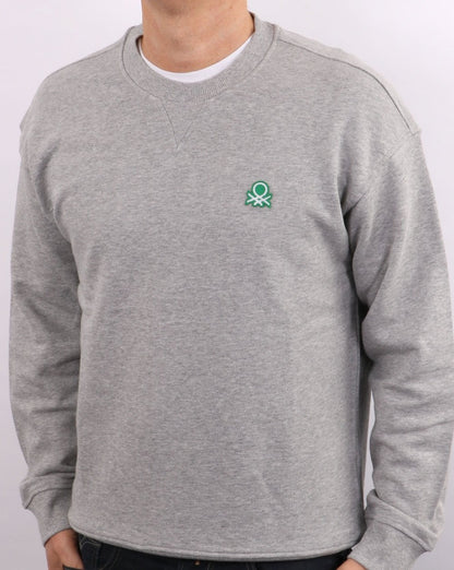 Benetton Logo Sweatshirt Grau