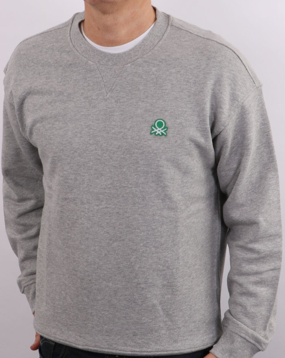 Benetton Logo Sweatshirt Grey
