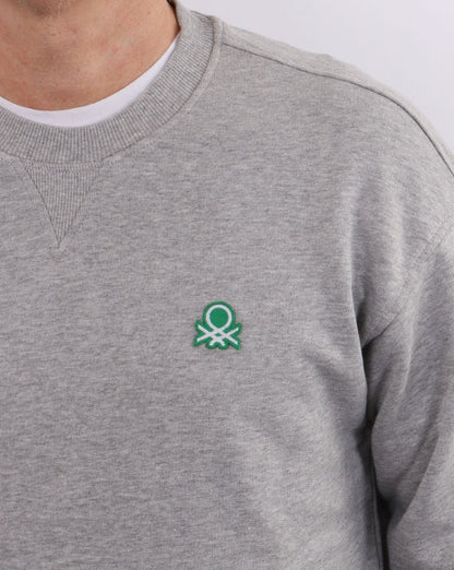 Benetton Logo Sweatshirt Grau