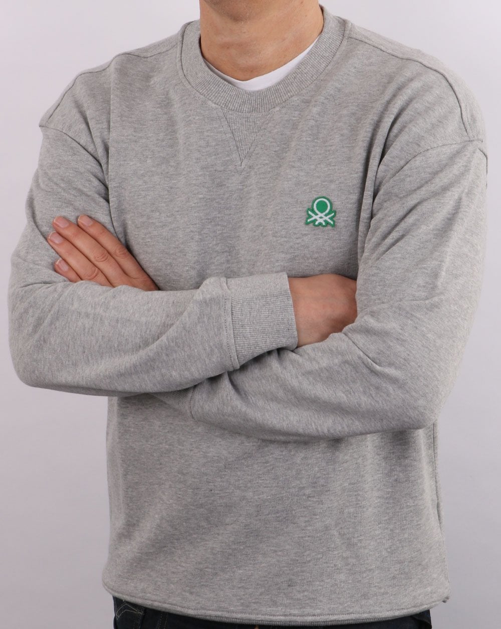 Benetton Logo Sweatshirt Grey