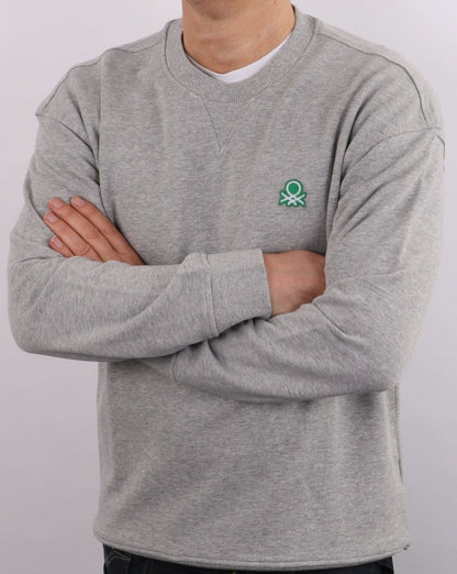 Benetton Logo Sweatshirt Grau