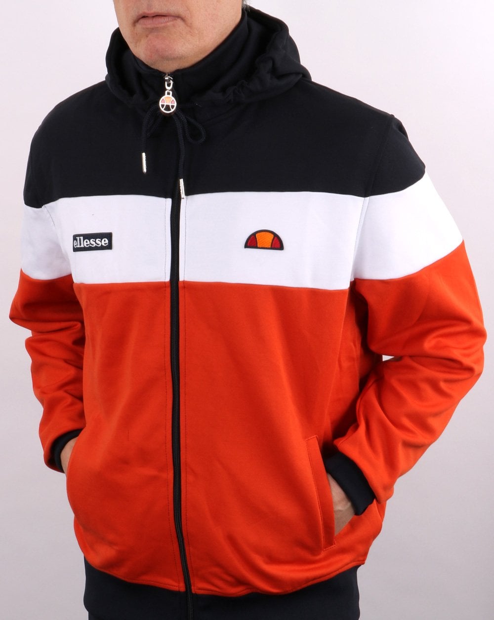 Ellesse Caproni Trainingsjacke mit Kapuze Dunkelorange