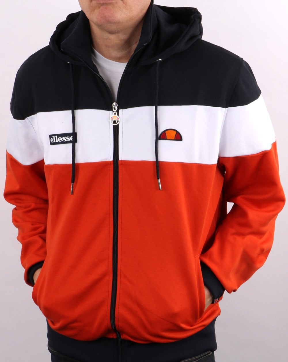 Ellesse Caproni Trainingsjacke mit Kapuze Dunkelorange