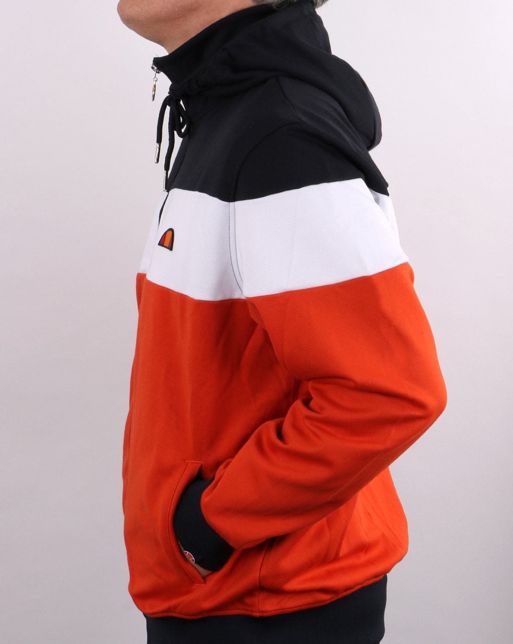 Ellesse Caproni Hooded Track Top Dark Orange