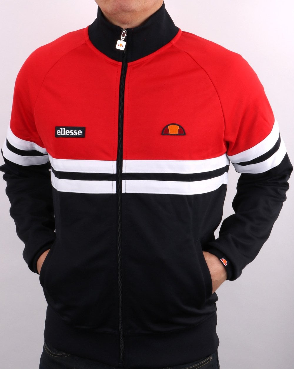 Ellesse Rimini Trainingsjacke Marineblau/Rot