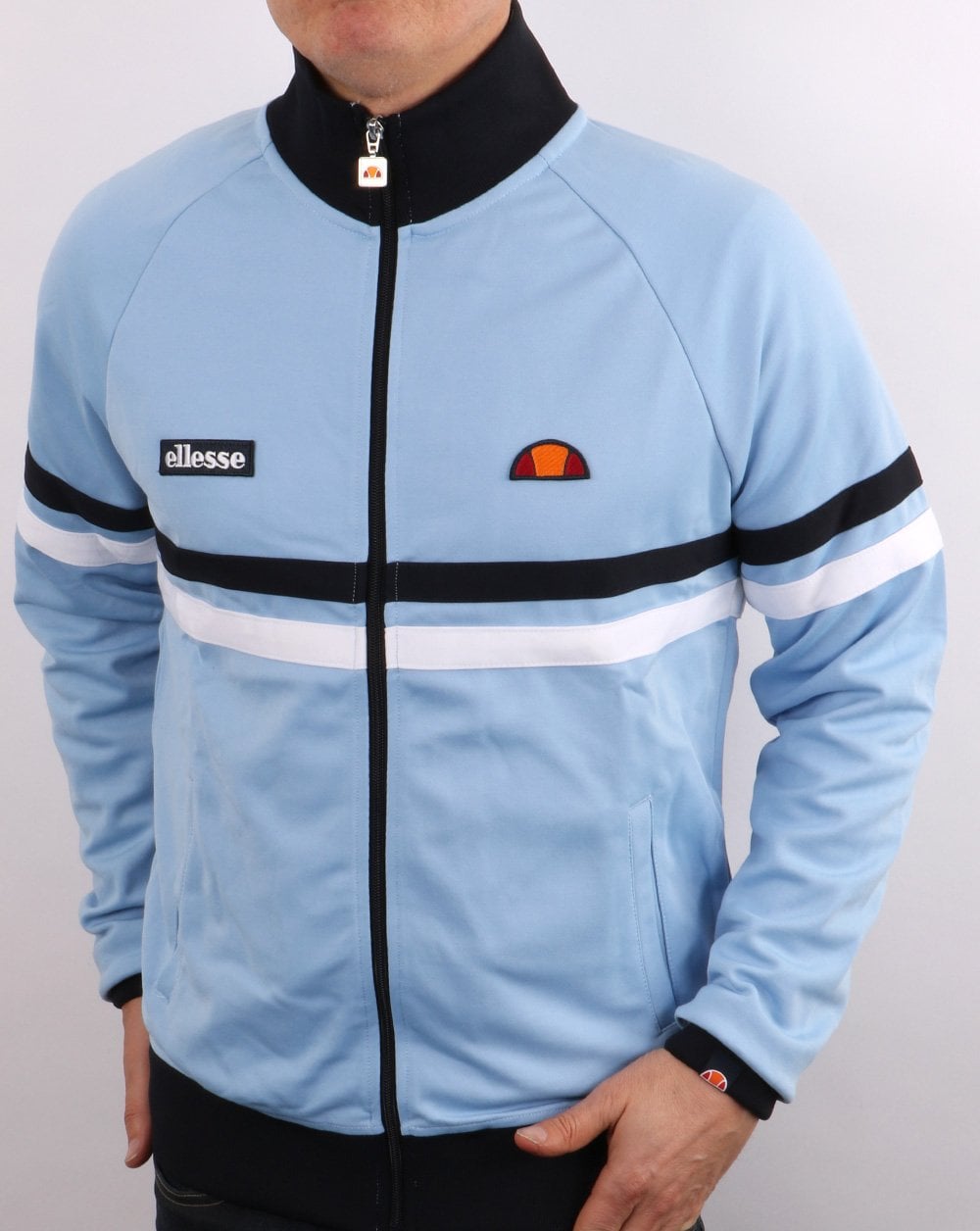 Ellesse Rimini Track Top Sky Blue/Navy/White