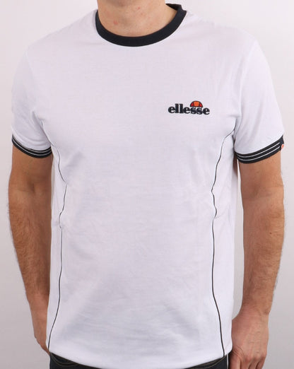 Ellesse – Terrakotta-T-Shirt in Weiß