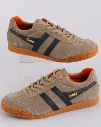 Gola Harrier Wildleder-Sneaker Hellstein/Marineblau/Orange