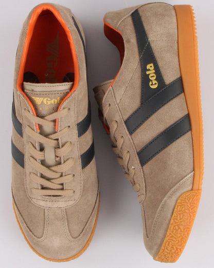 Gola Harrier Wildleder-Sneaker Hellstein/Marineblau/Orange
