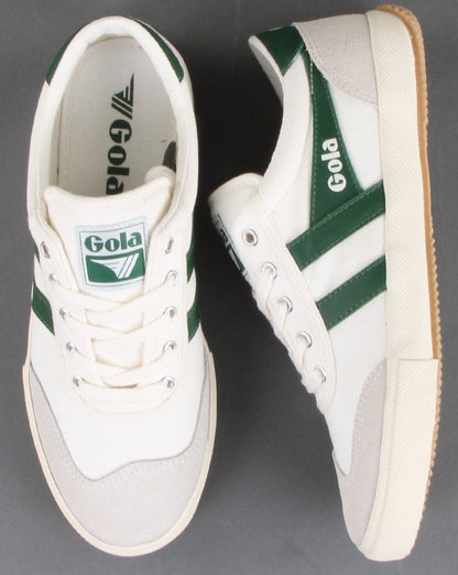 Gola Canvas Wildleder Sneaker Off White/Grün