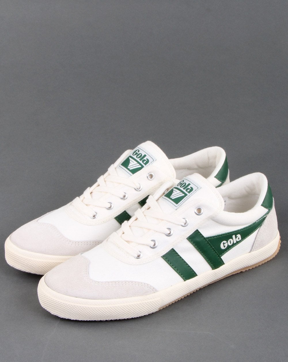 Gola Canvas Wildleder Sneaker Off White/Grün