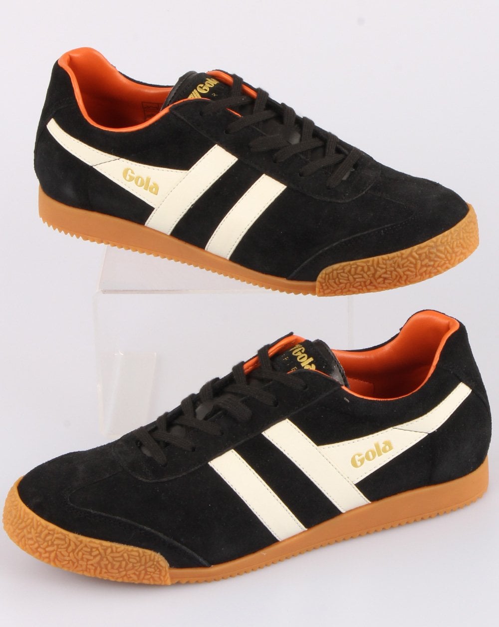Gola Harrier Wildleder-Sneaker Schwarz/Off-Weiß