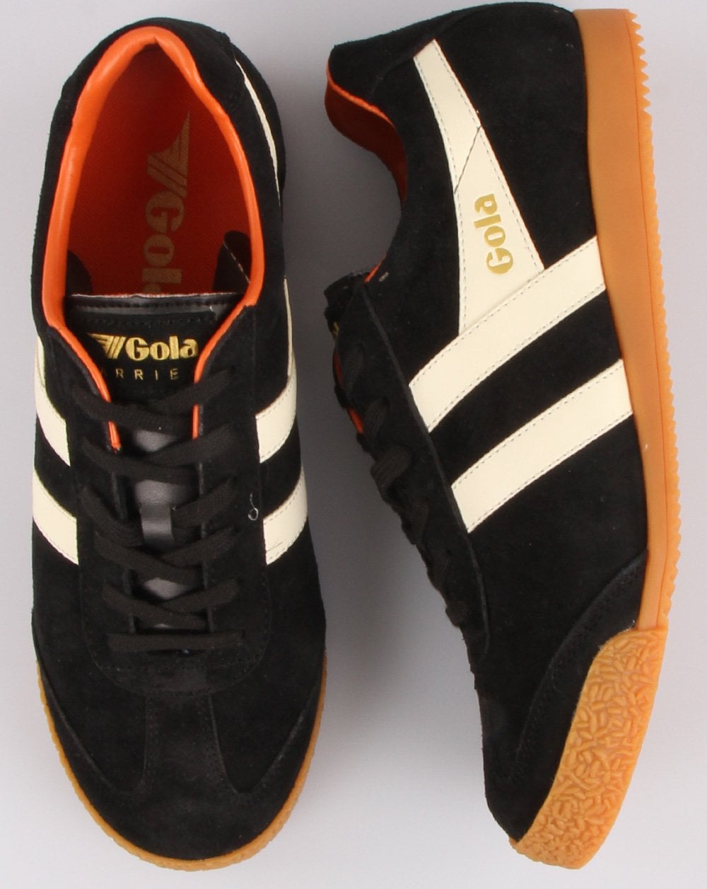 Gola Harrier Wildleder-Sneaker Schwarz/Off-Weiß