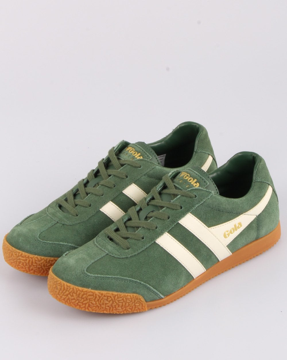 Gola Harrier Wildleder-Sneaker Evergreen/Off White