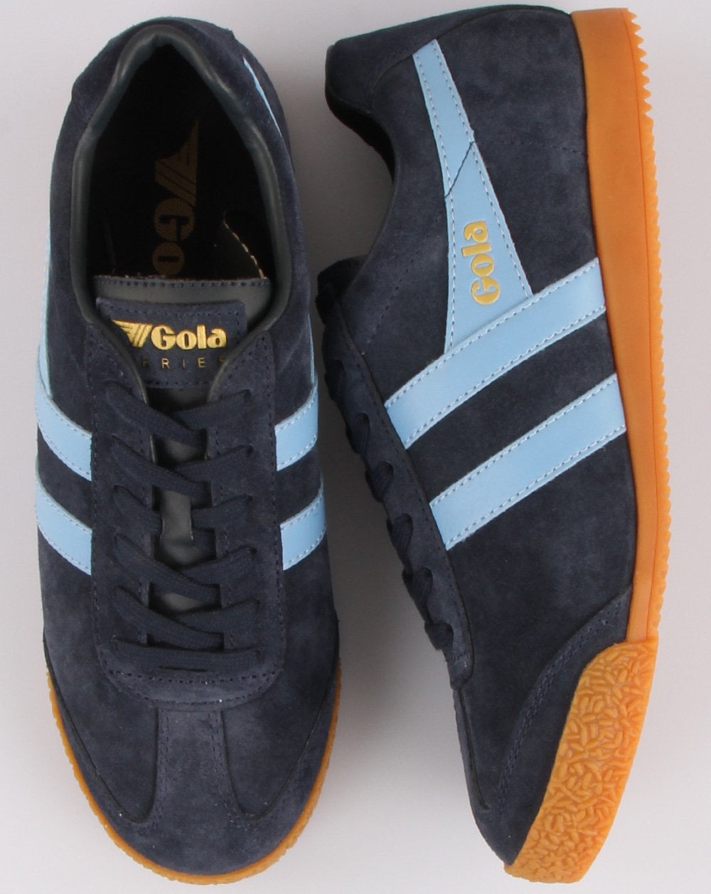 Gola Harrier Wildleder-Sneaker Marineblau/Himmelblau