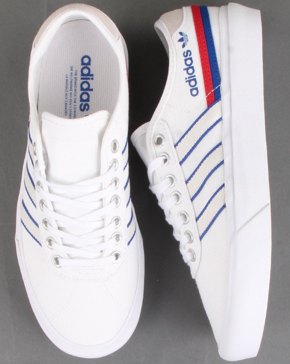 Adidas Delpala Sneakers Weiß/Scharlachrot/Königsblau