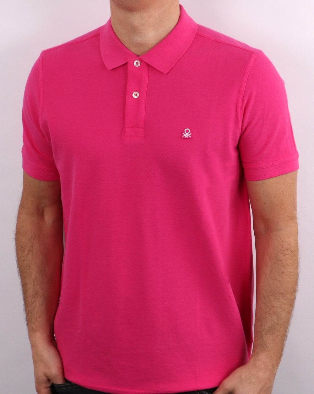 Benetton Poloshirt Purpurrosa