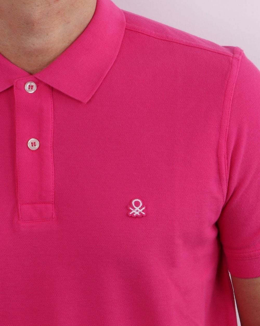 Benetton Poloshirt Purpurrosa