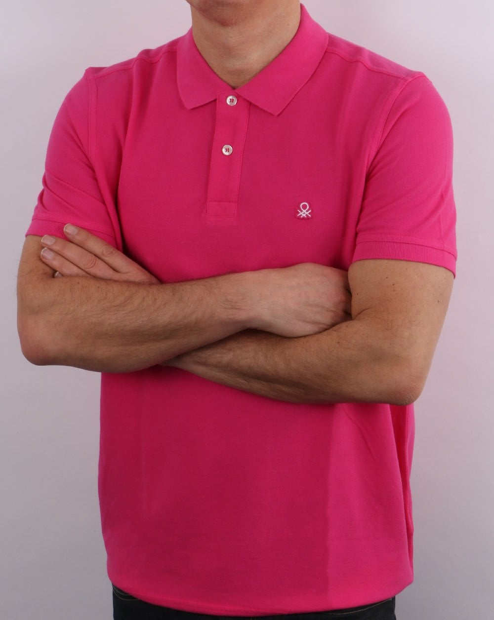 Benetton Poloshirt Purpurrosa