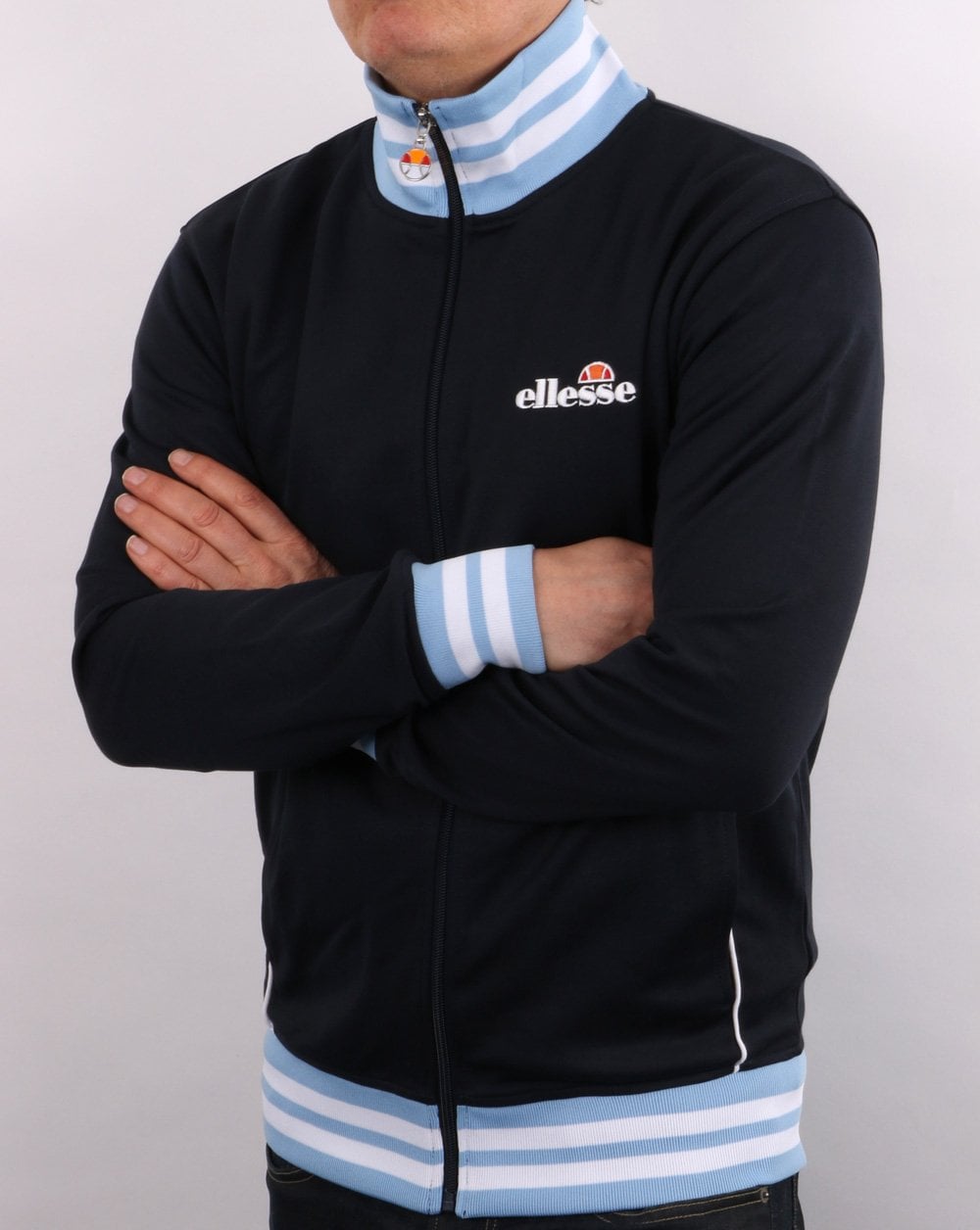 Ellesse – Milano Trainingsjacke, Marineblau/Himmelblau
