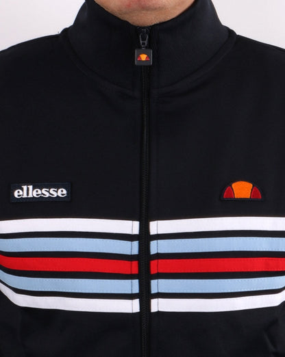 Ellesse – Trainingsoberteil mit 5 Streifen in Marineblau