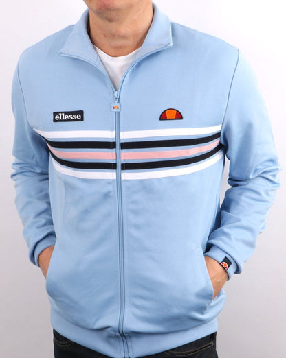 Ellesse – Trainingsjacke mit 5 Streifen, Himmelblau