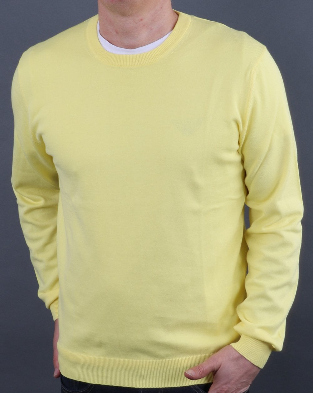 Benetton Knit Jumper Citrus Lemon