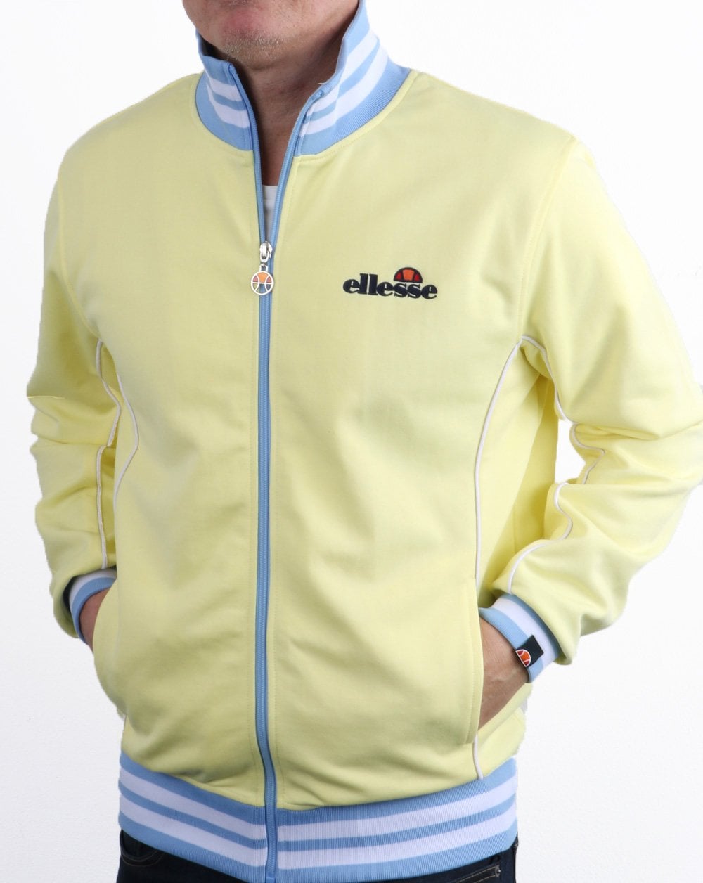 Ellesse – Milano Trainingsjacke, Hellgelb/Himmelblau