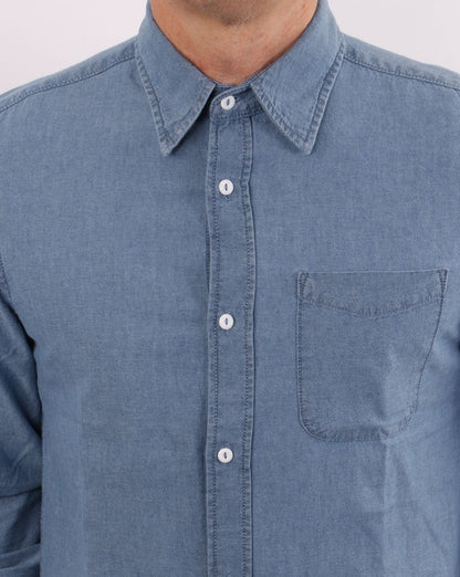 Benetton Chambray-Hemd Blau