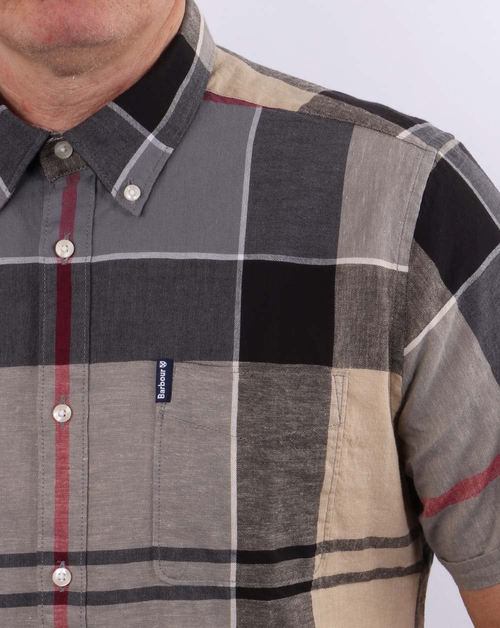 Barbour Douglas Kurzarm-Hemdkleid mit Schottenmuster
