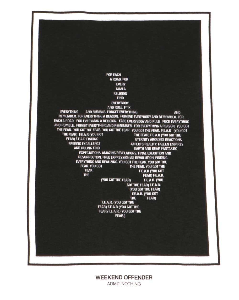 Weekend Offender FEAR T-Shirt Weiß