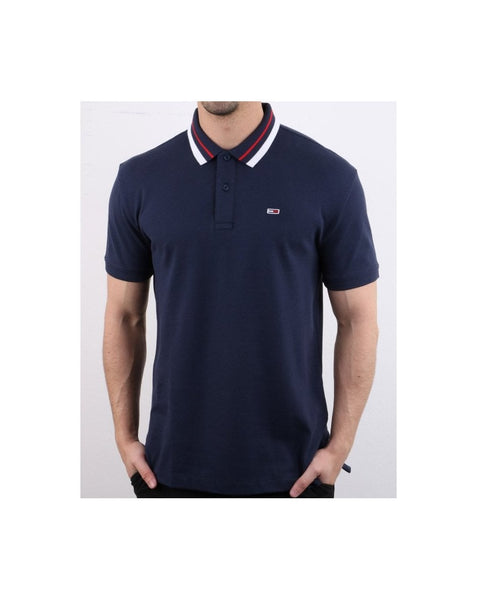 Tommy Jeans Tipped Polo Shirt Navy