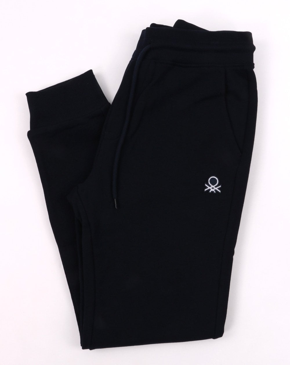 Benetton Fleece-Sweathose in Marineblau