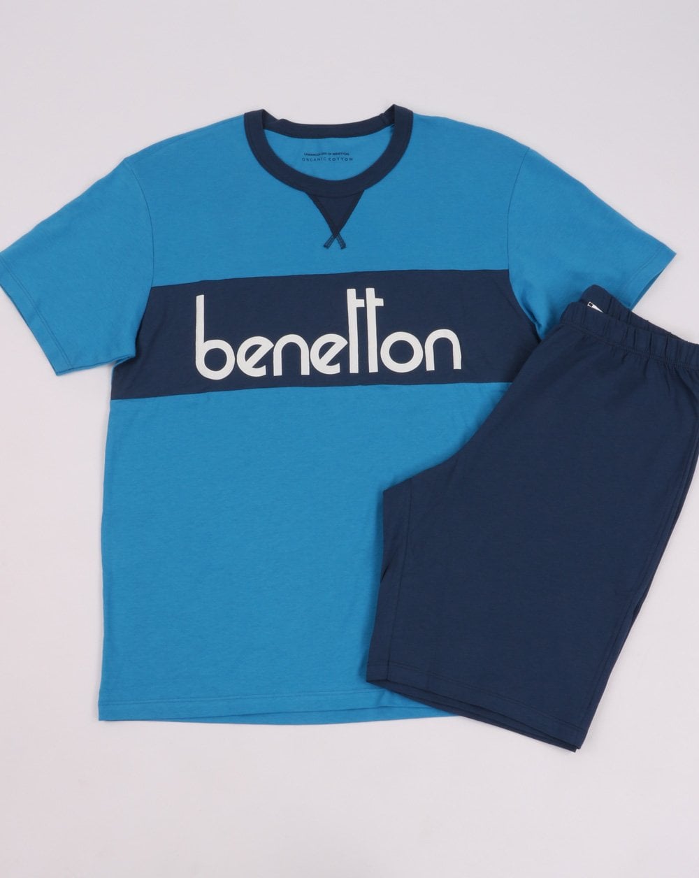 Benetton Short/T-Shirt Schlafanzug Blau