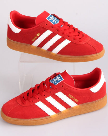 Adidas München Sneakers Rot/Weiß