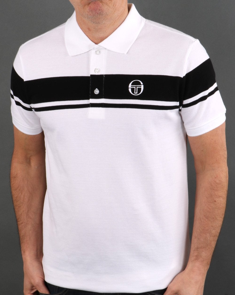 Sergio Tacchini Young Line Poloshirt Weiß/Schwarz