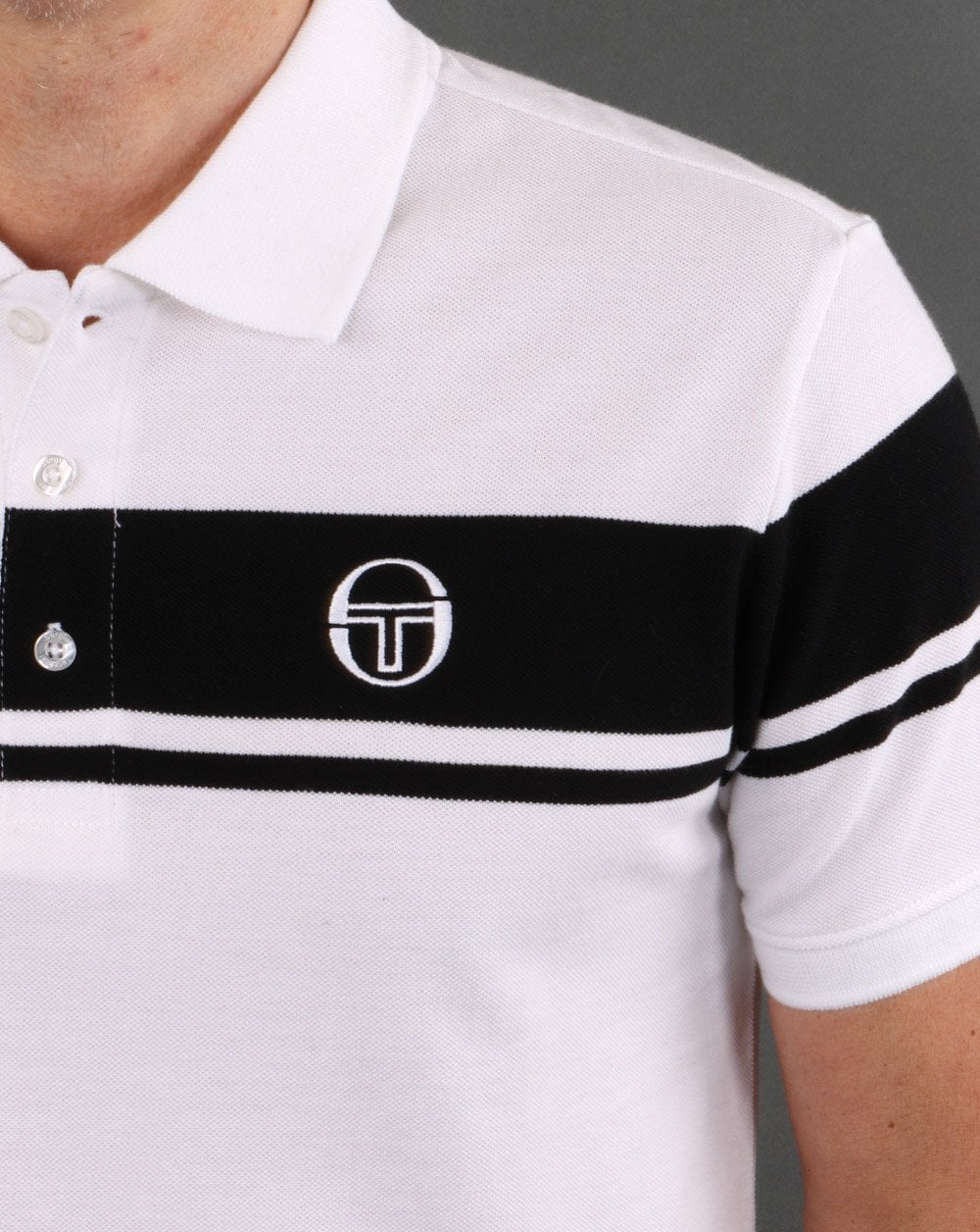 Sergio Tacchini Young Line Poloshirt Weiß/Schwarz