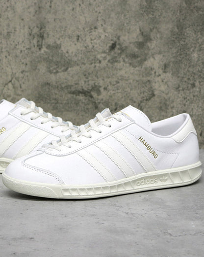 Adidas Hamburg Leder-Sneaker Vintage Weiß