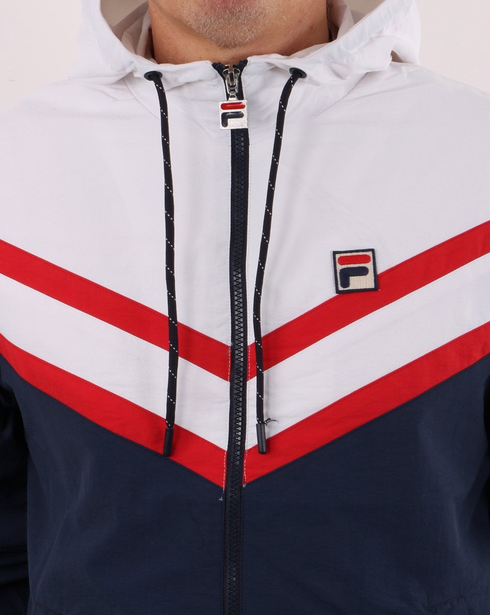 Fila Vintage Rugger Jacke Marineblau/Weiß