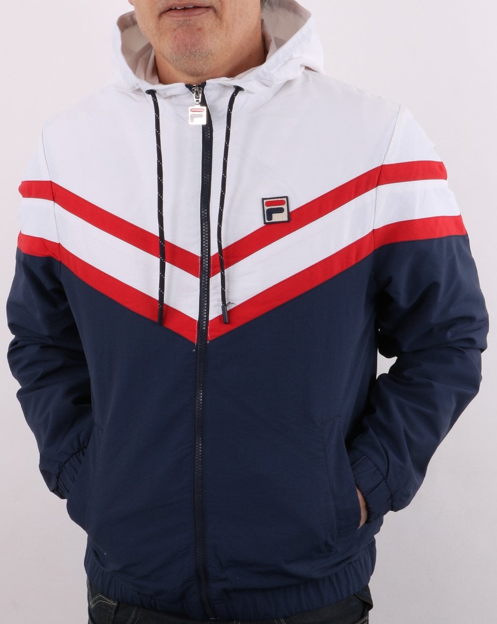 Fila Vintage Rugger Jacke Marineblau/Weiß