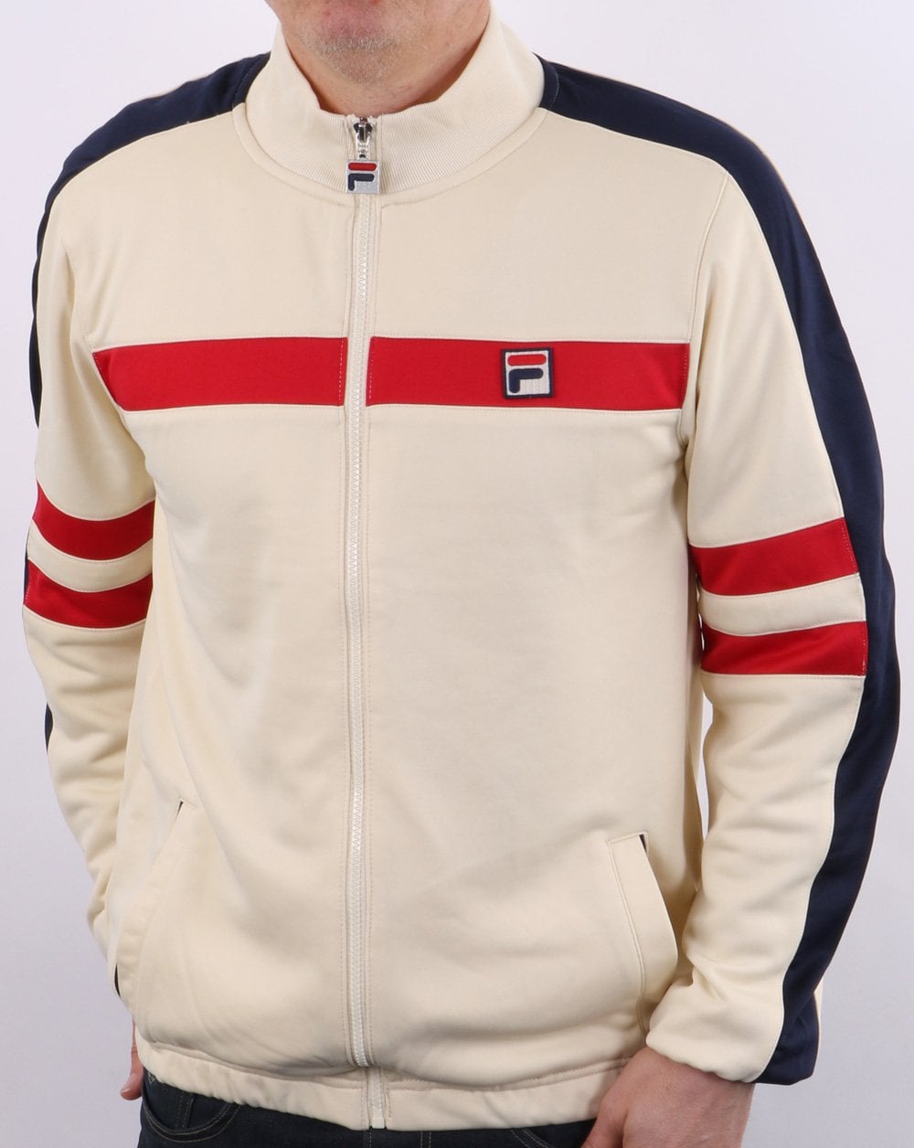 Fila Vintage Nunzio Funnel Track Top Creme