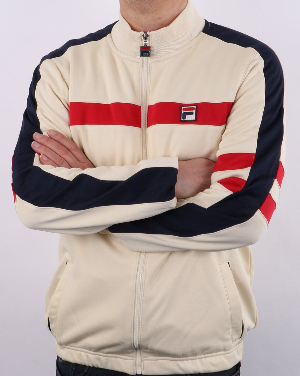 Fila Vintage Nunzio Funnel Track Top Creme