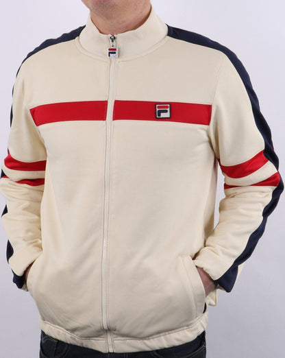 Fila Vintage Nunzio Funnel Track Top Creme