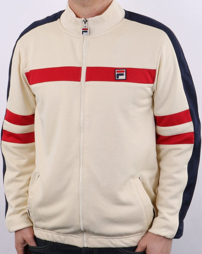 Fila Vintage Nunzio Funnel Track Top Creme