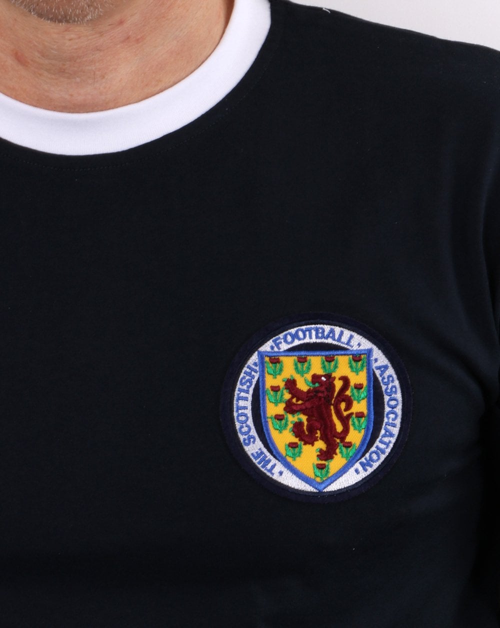 80er Casual Classics Scotland 1967 Langarmhemd Marineblau